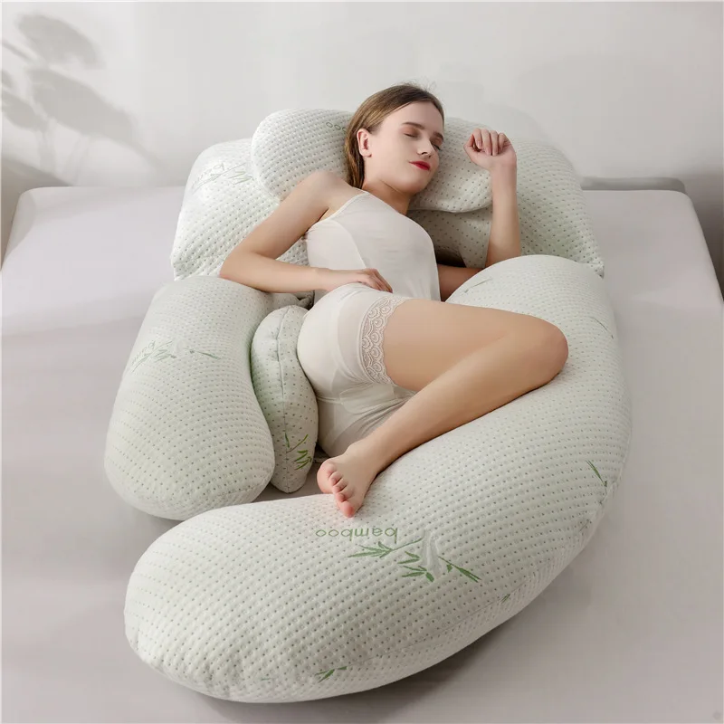 Almohada de embarazo en U para apoyo lumbar multifuncional - imagen 4