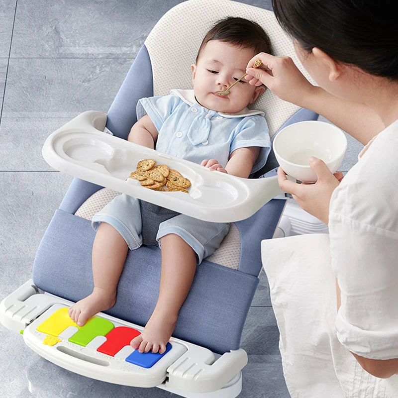 Mecedora reclinable para bebé con música y bandeja - imagen 2