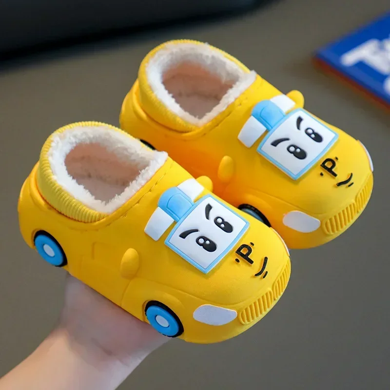 Zapatillas de casa infantiles de felpa con dibujos para invierno - imagen 2