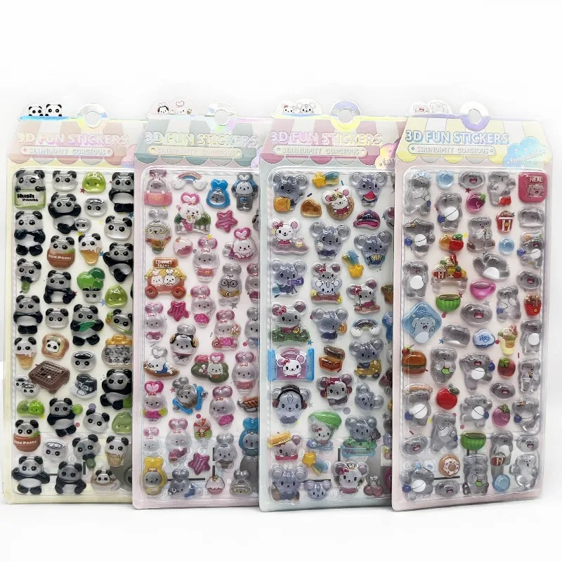 Pegatinas infantiles 3D con animales soñadores en relieve de gemas - imagen 3