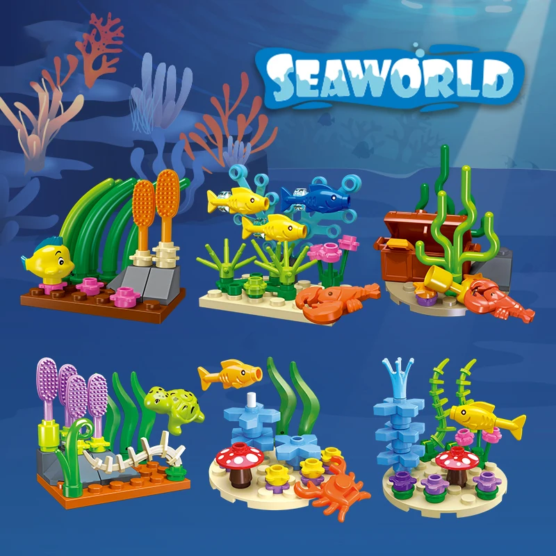 Bloques de construcción marinos Ocean Series - Juguete educativo DIY para niños
