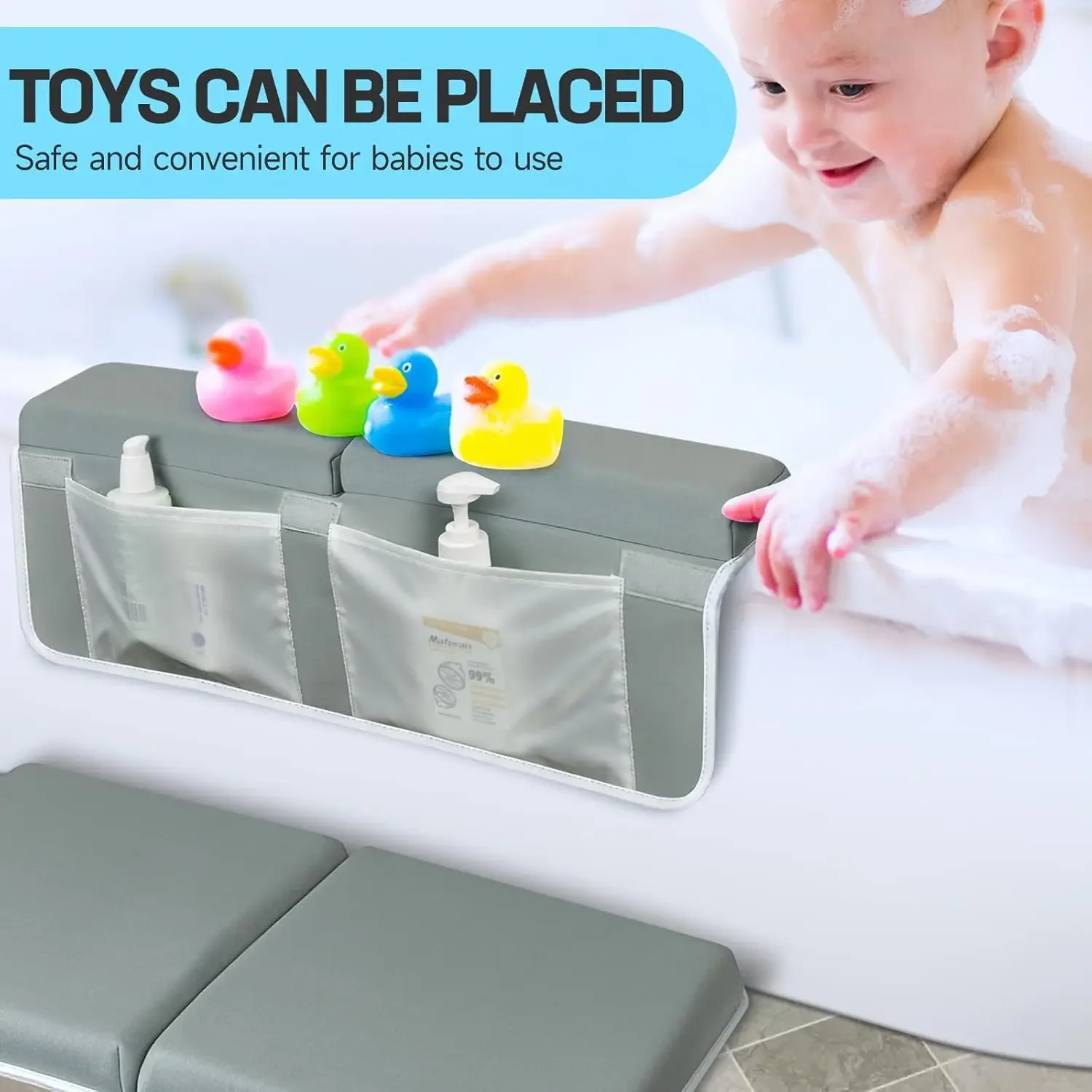 Rodillera de baño antideslizante con cojín para reposapiés - imagen 2