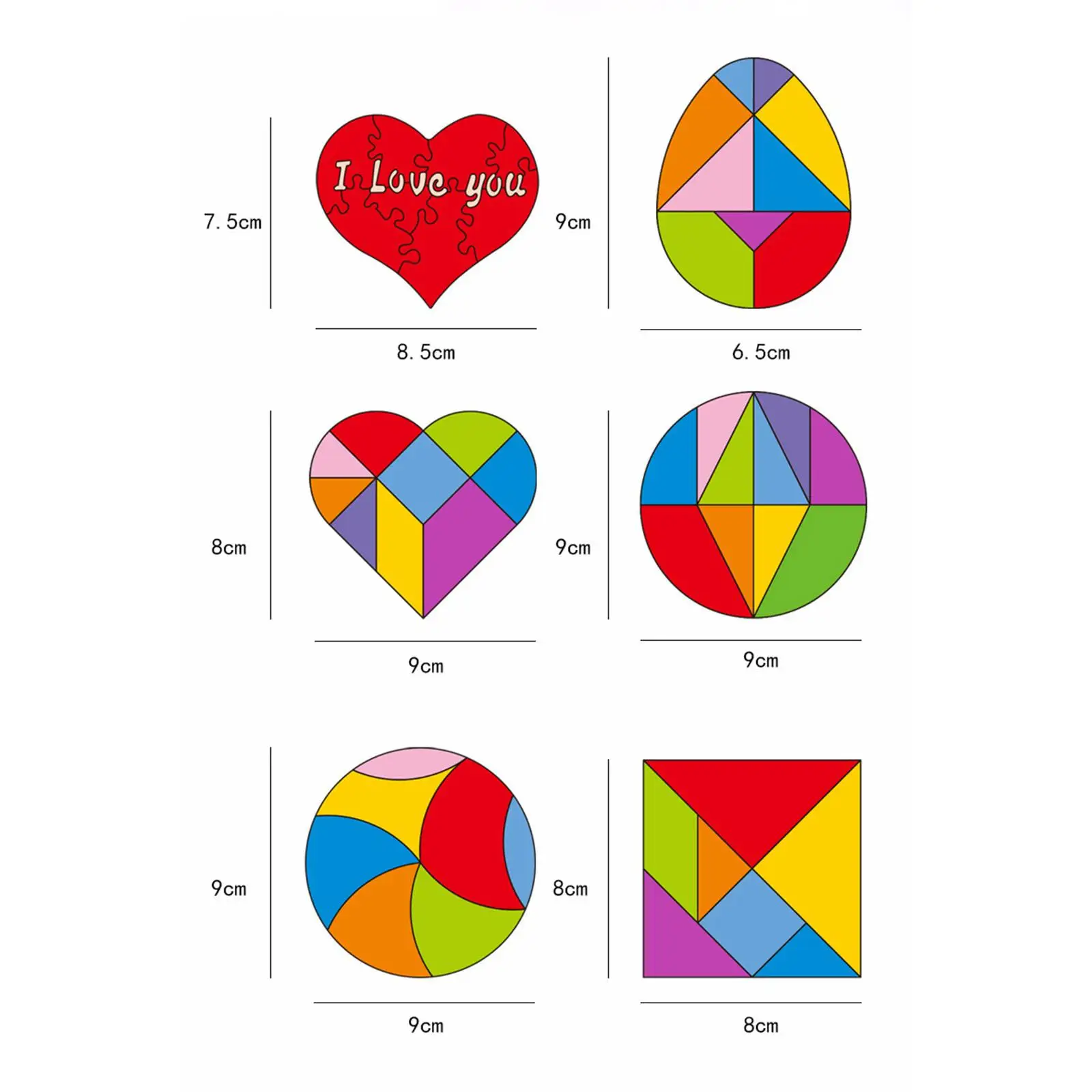 Tangram de madera Montessori para niños y niñas – juego creativo - imagen 3