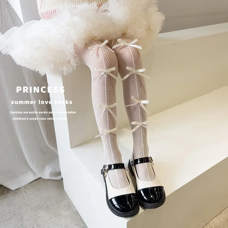 Pantimedias lazo princesa bebé – Algodón suave y transpirable - imagen 2