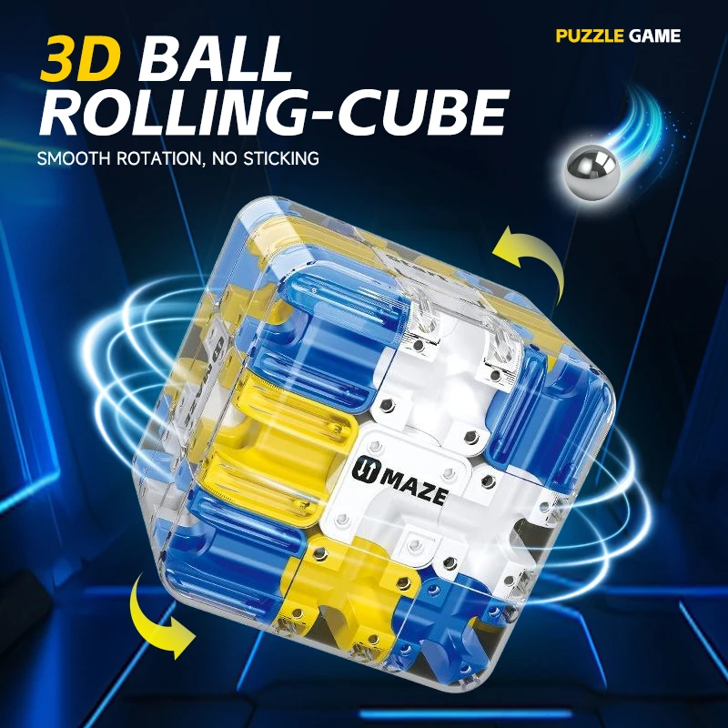 Cubo mágico laberinto 3D antiestrés para niños, educativo - imagen 3