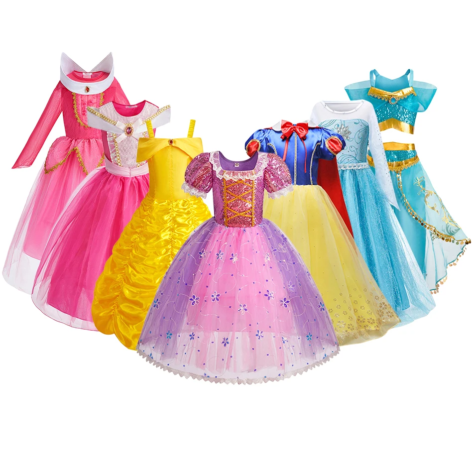 Vestido Rapunzel lila para niña – Diseño elegante con capas - imagen 4