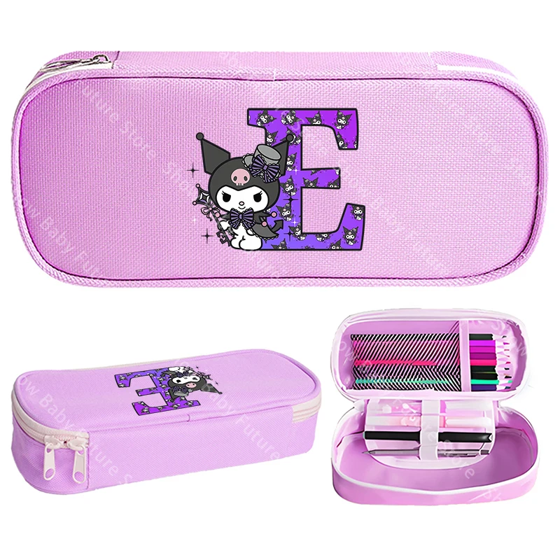 Estuche escolar Kuromi de tela Oxford con letras para niñas - imagen 5