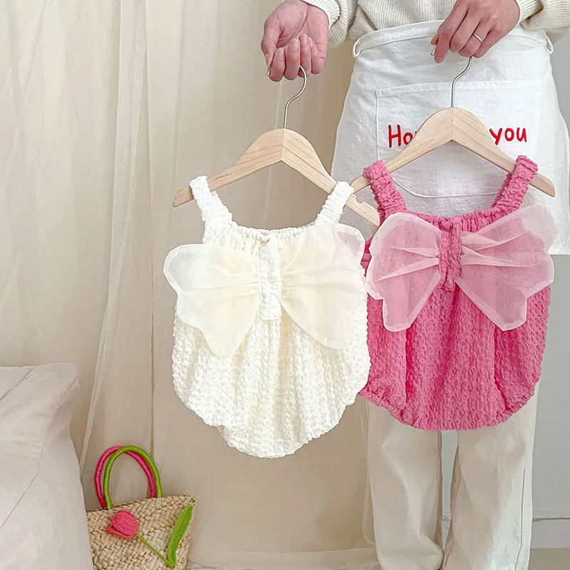 MILANCEL body floral para bebé y mono mariposa con relieve rosa niña - imagen 3