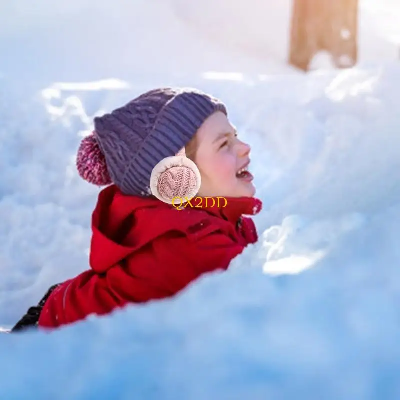 QX2D Guantes de invierno cómodos con orejeras plegables para niños - imagen 2