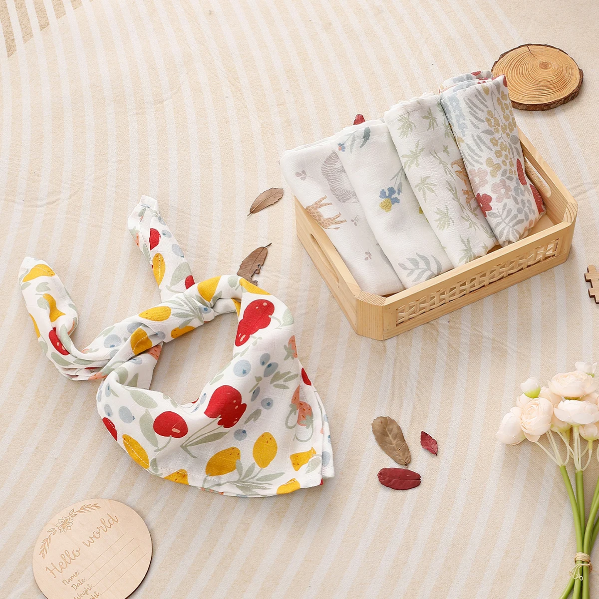 Babero de muselina Kangobaby suave y absorbente para bebé nuevo - imagen 2