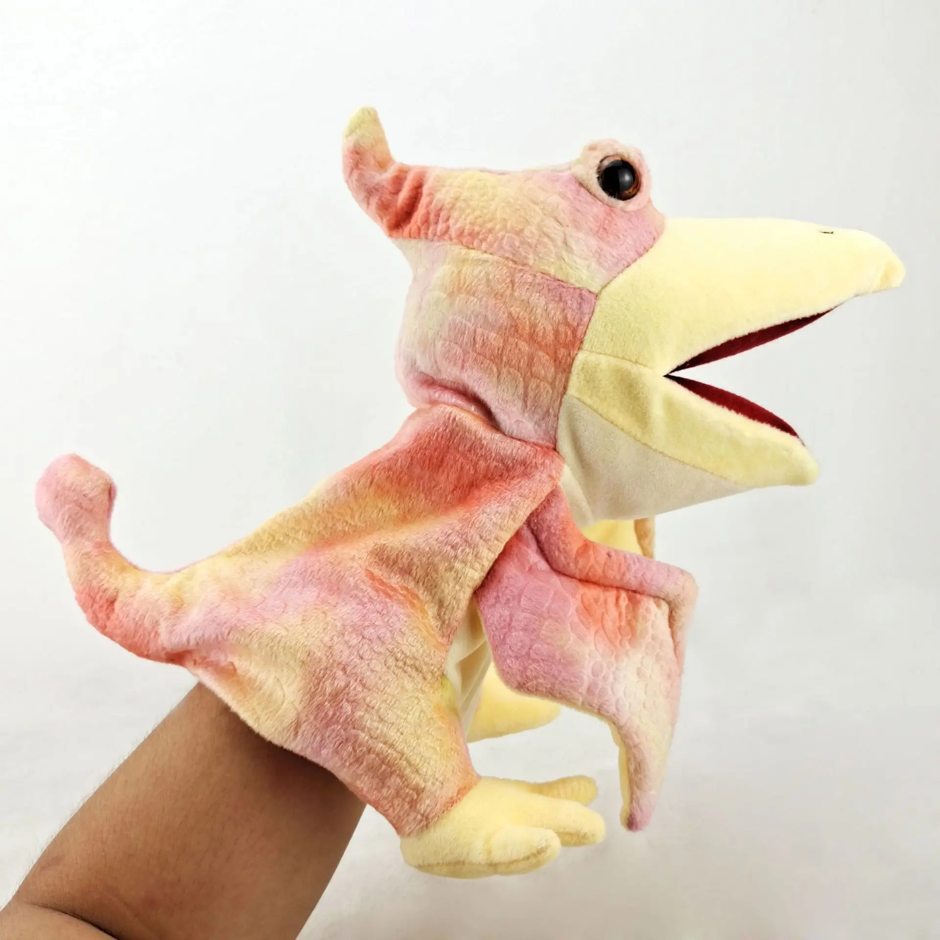 Marioneta de mano dinosaurio de peluche infantil - imagen 3
