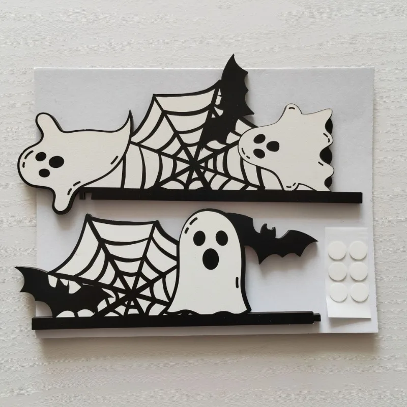 Decoracion halloween puerta - Marco de puerta de madera para hogar - imagen 2
