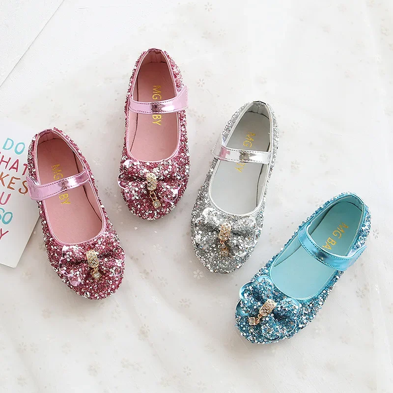 Zapatos planos con lentejuelas y lazo mariposa para chica - imagen 2