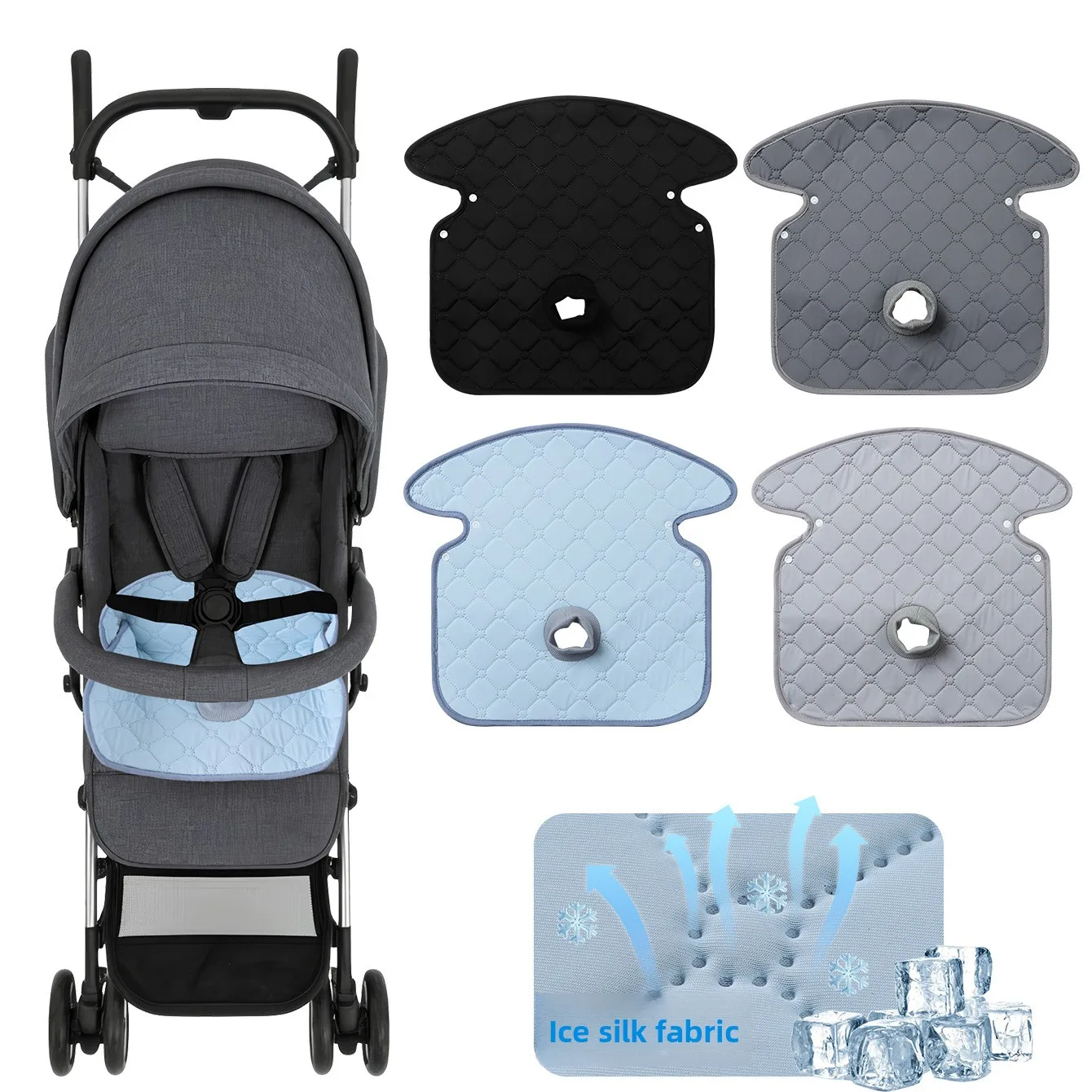 Cojín para carrito transpirable impermeable para bebé - imagen 2
