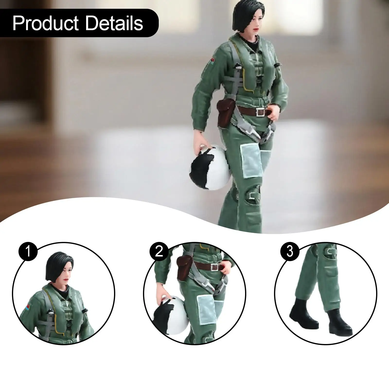 Figura coleccionable de oficial miniatura en resina para diorama - imagen 5