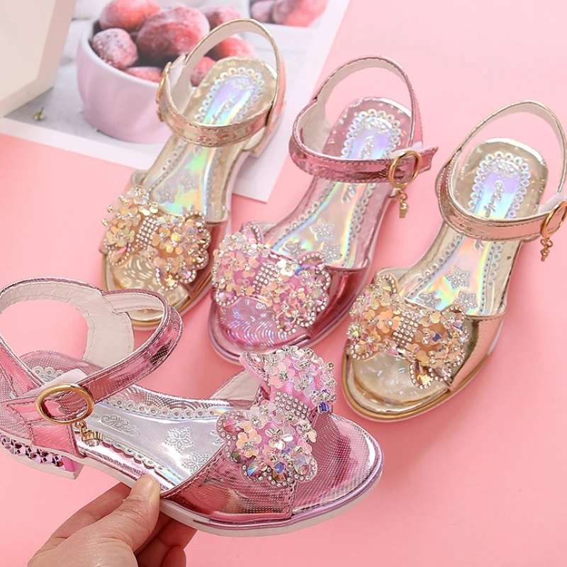 Sandalias de verano para niño con lazo diamante antideslizante - imagen 5