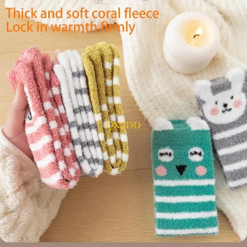 QX2D Calcetines altos de tubo largos para niños – Cómodos invierno - imagen 3