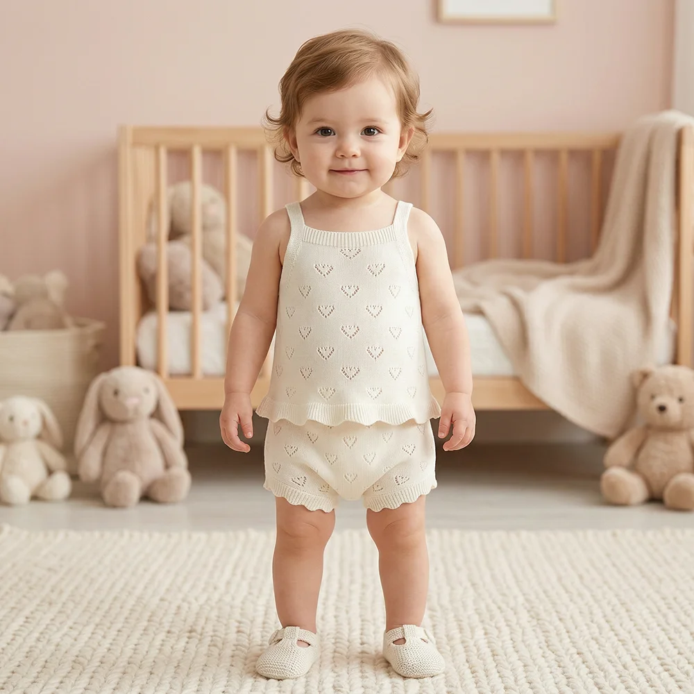 MILANCEL Conjunto de verano para bebé transpirable con camiseta halter