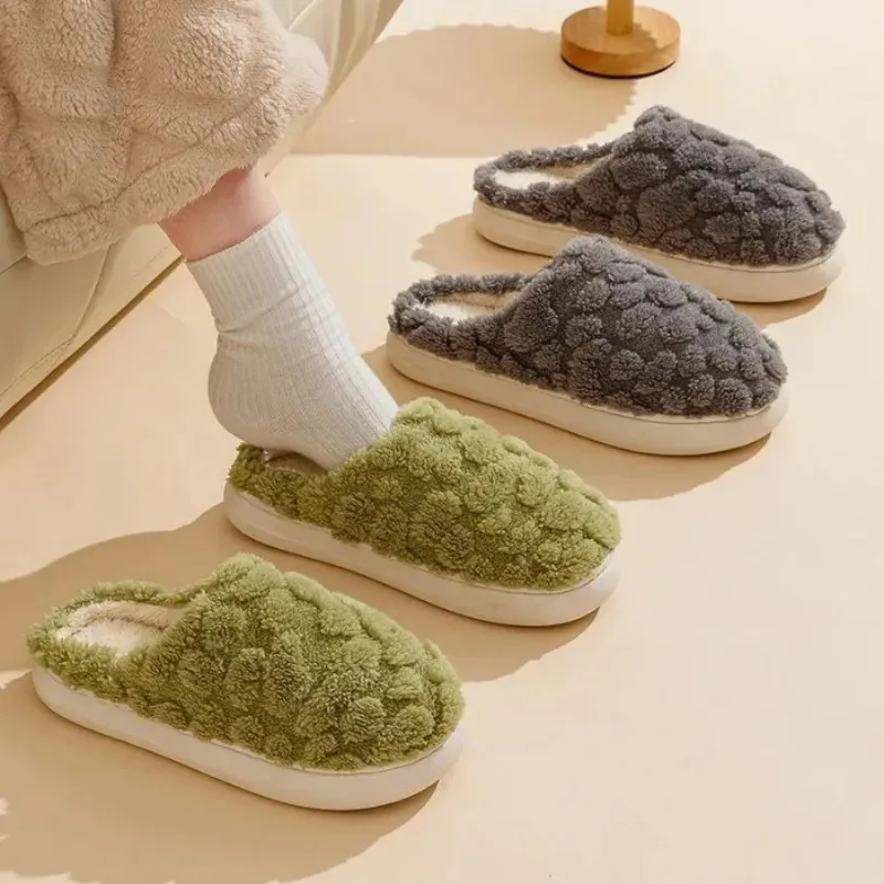 Zapatillas de casa antideslizantes térmicas de felpa con polar - imagen 2