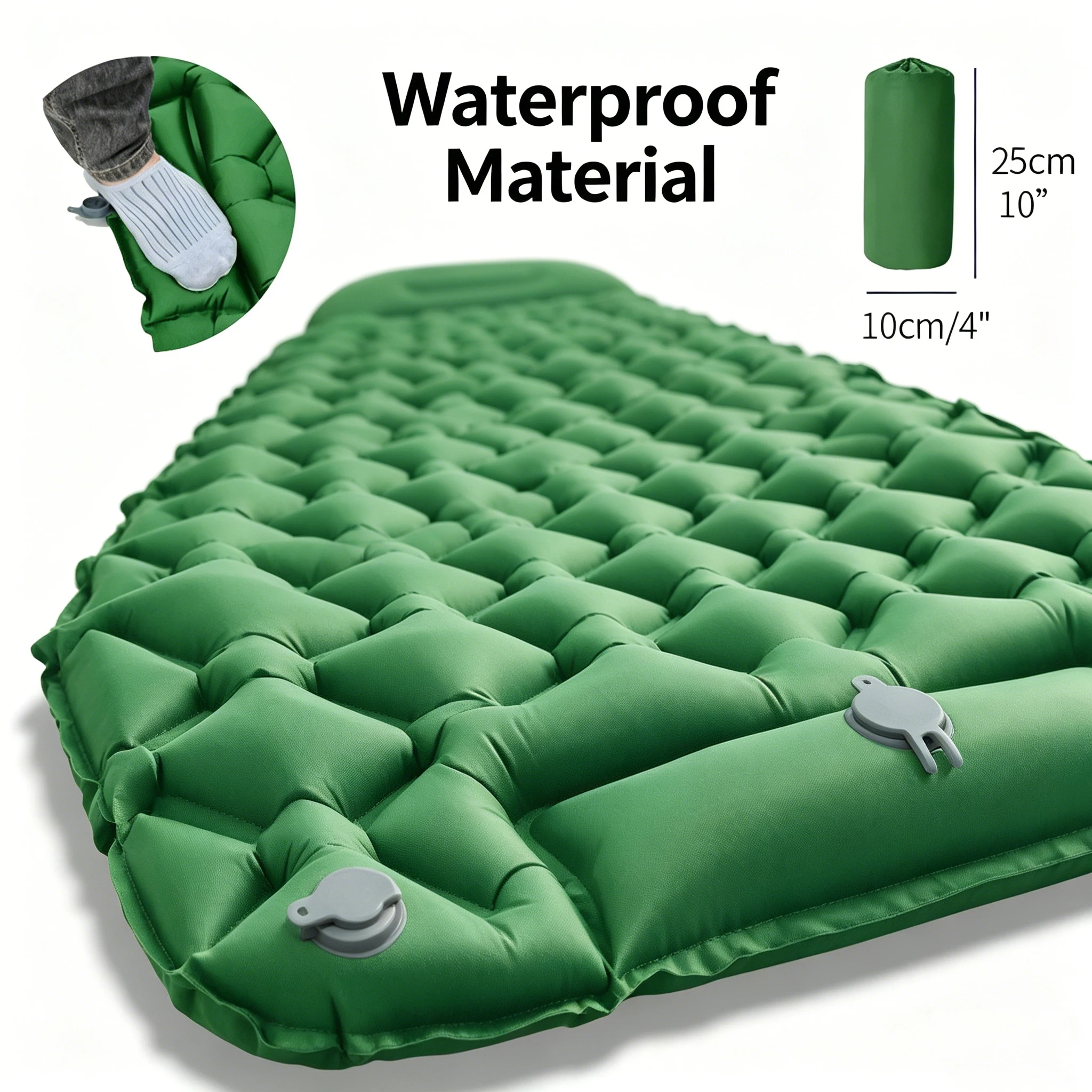 Colchón inflable ultraligero para acampada con almohada - imagen 5