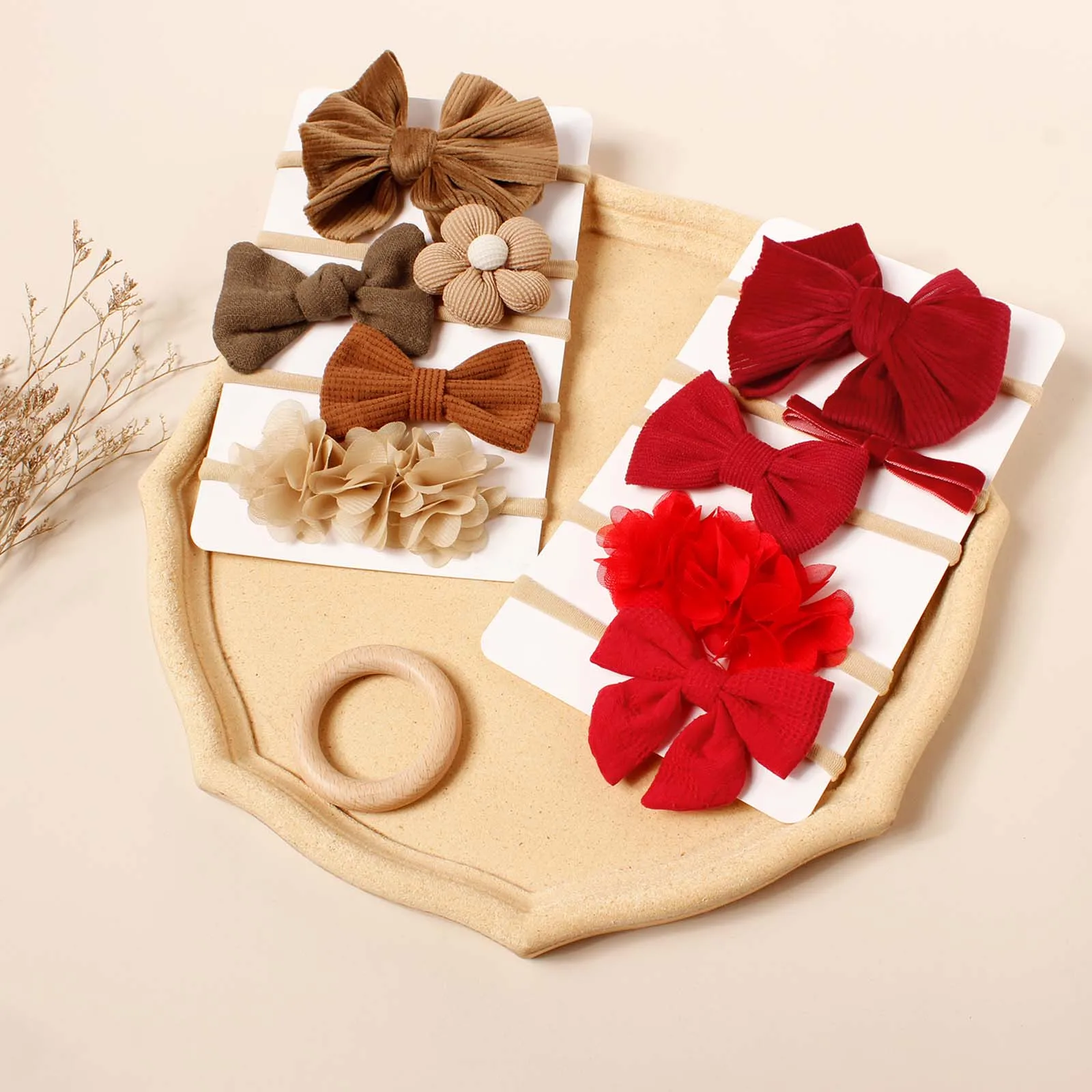 Diadema con lazo de nailon para bebé y niña en Navidad - imagen 5