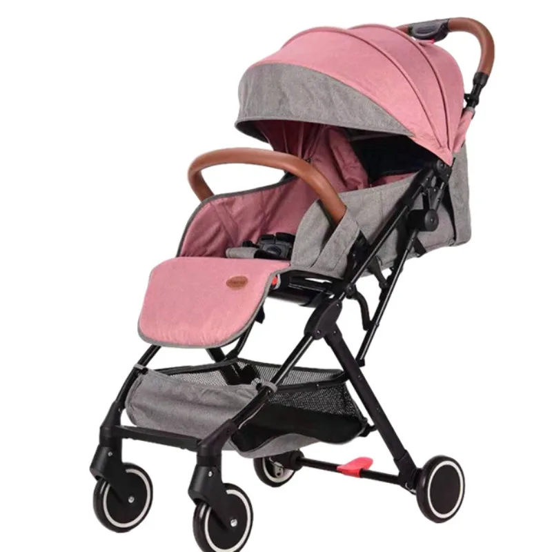Cochecito bebé plegable universal con asiento reclinable en un clic - imagen 5