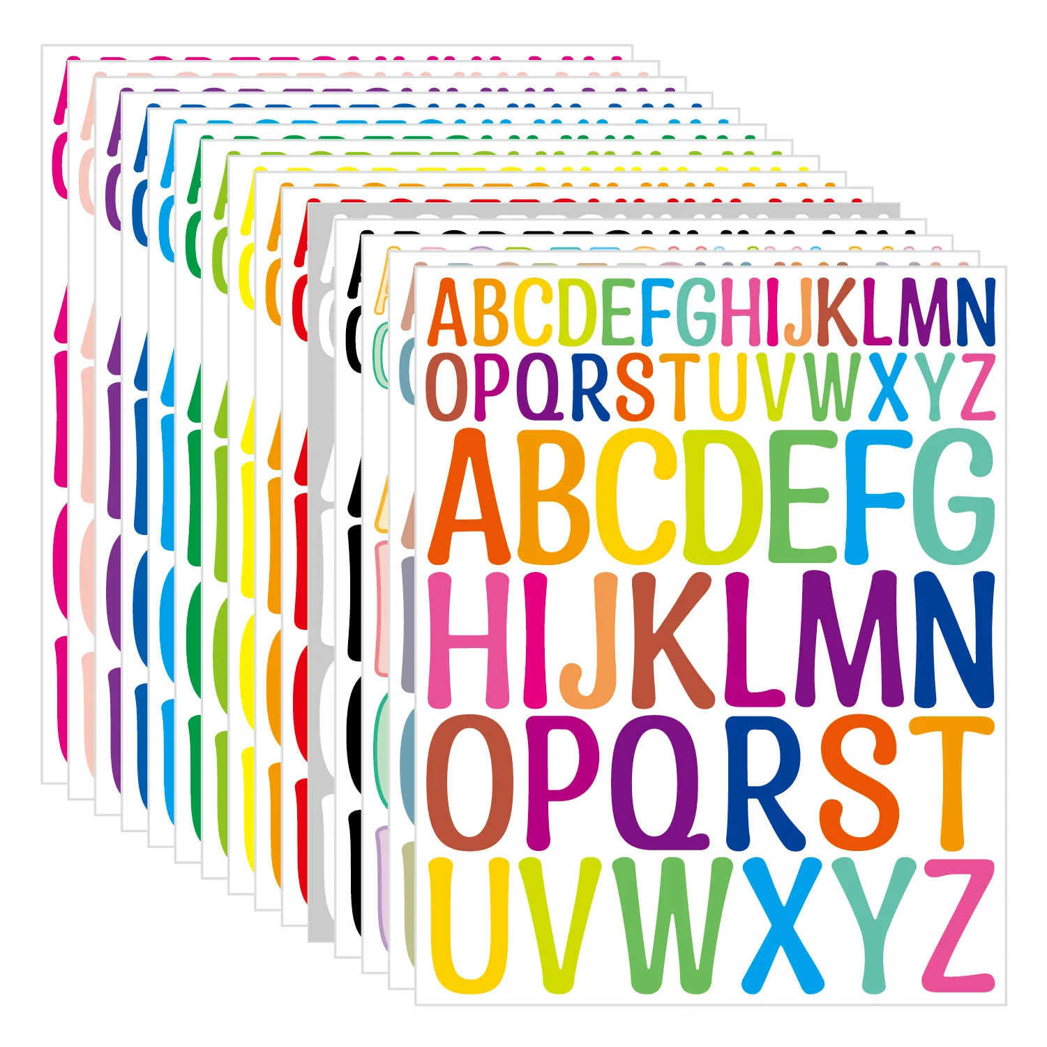 Pegatinas de vinilo impermeables con letras del alfabeto para diarios - imagen 4