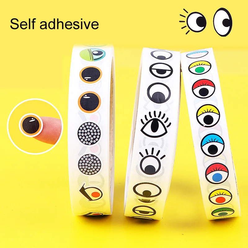 Pegatinas de ojos para manualidades infantiles sin adhesivo - imagen 2