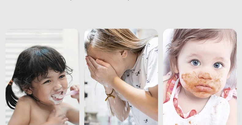Toalla de cuello infantil para cepillarse los dientes