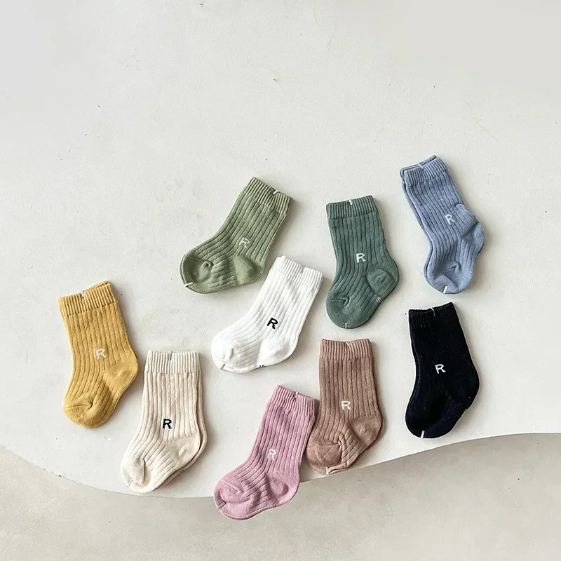 Calcetines de algodón para bebé con letras R – primavera/otoño - imagen 5