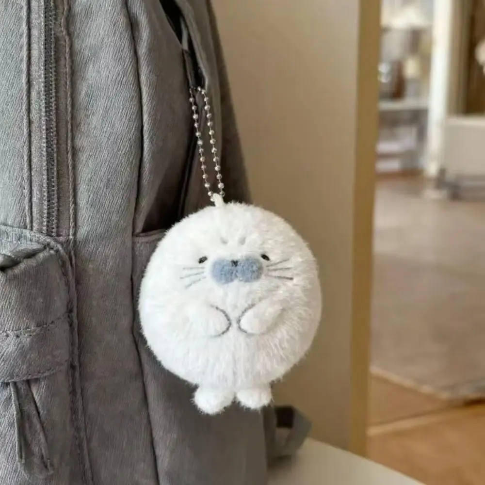 Llavero de peluche foca suave esponjoso para bolso y mochila - imagen 5