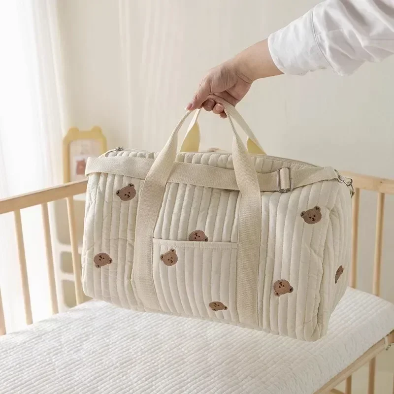 Bolso de mamá hombro con bordado osito y gran capacidad - imagen 4