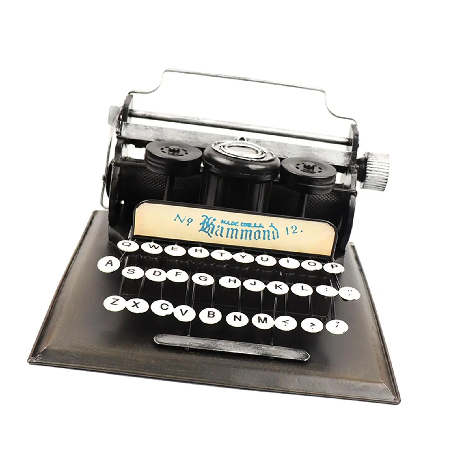 Retro Design Iron Typewriter Model Statue for Men Women Desktop Decoration Retro Design Iron Typewriter Model Statue for Men Women Desktop Decoration