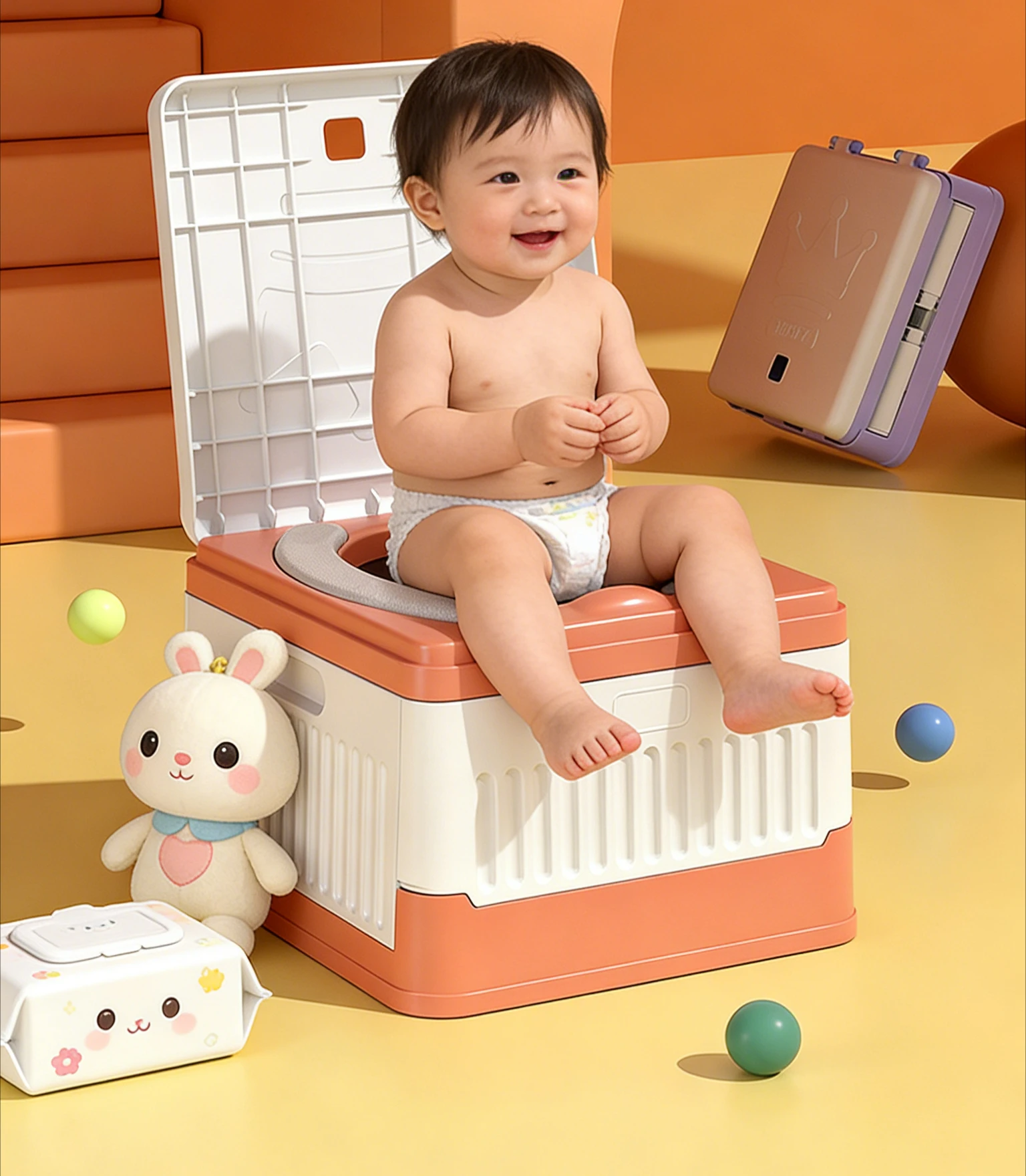 Inodoro portátil plegable para niños – coche y aire libre - imagen 5