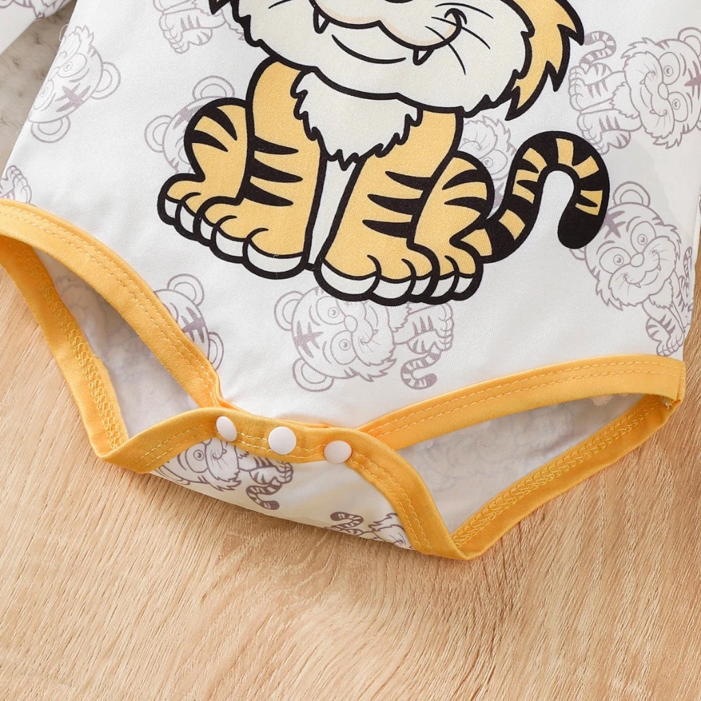 Mono bebé manga larga estampado tigre para recién nacido - imagen 3