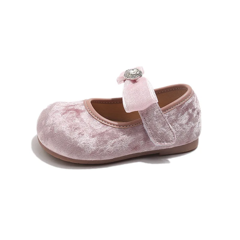Zapatos de cuero para niña antideslizantes con lazo – Fiesta primavera - imagen 5