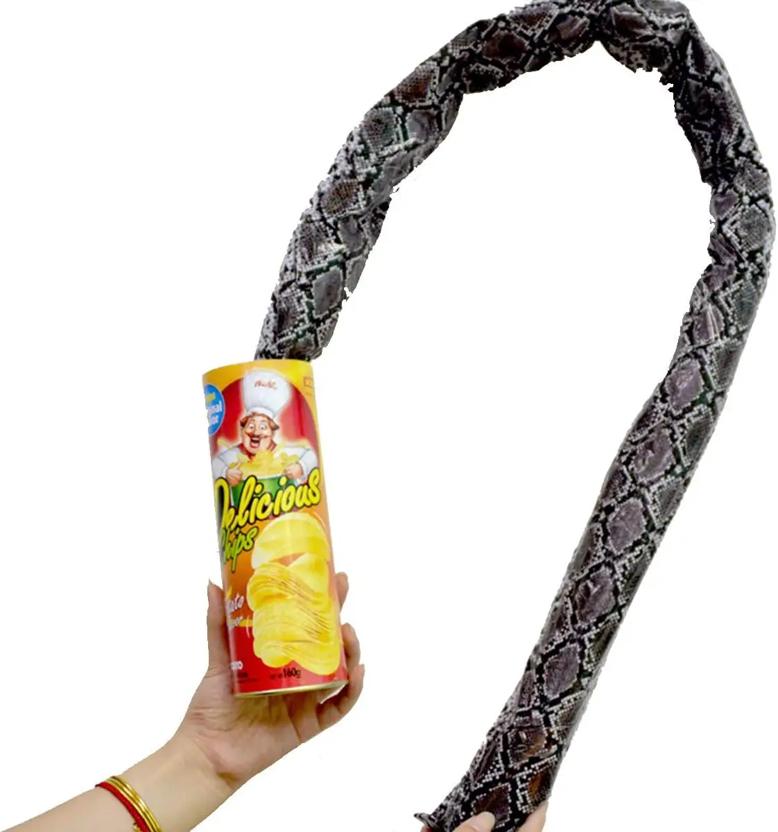 Juguete serpiente saltarina en lata para bromas y fiesta