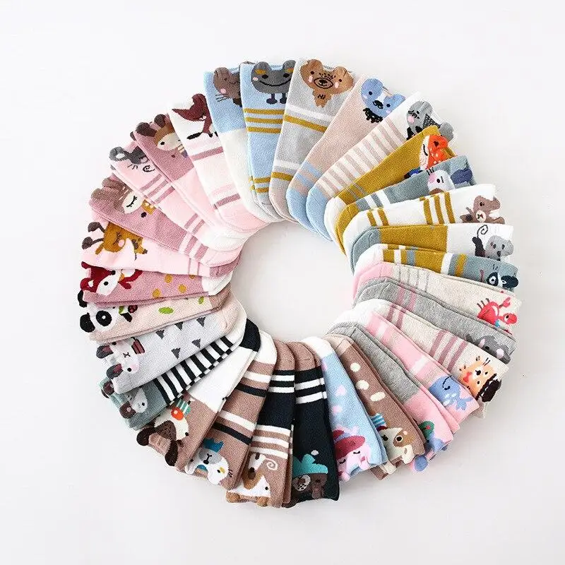 Calcetines de algodón para bebé con animales, primavera y verano - imagen 4