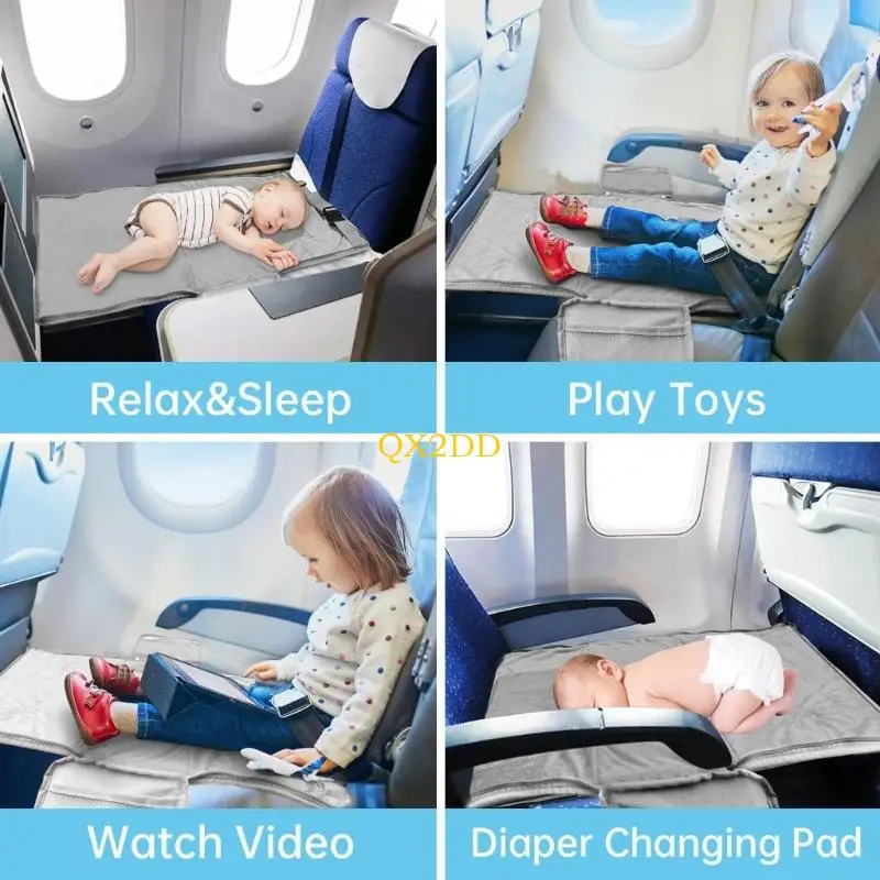 Cama viaje plegable bebé doble altura con bolsillos acceso rápido - imagen 4