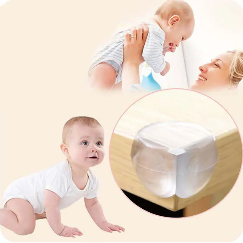 Protector de esquinas anticolisión de silicona transparente para bebé
