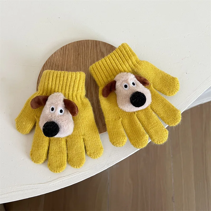 Guantes infantiles de perro dibujos animados para bebé invierno