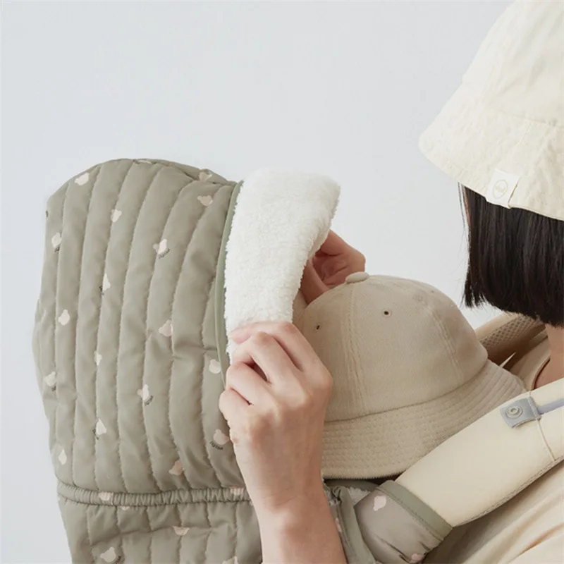 Poncho de lana suave cortaviento para bebé y cochecito - imagen 3