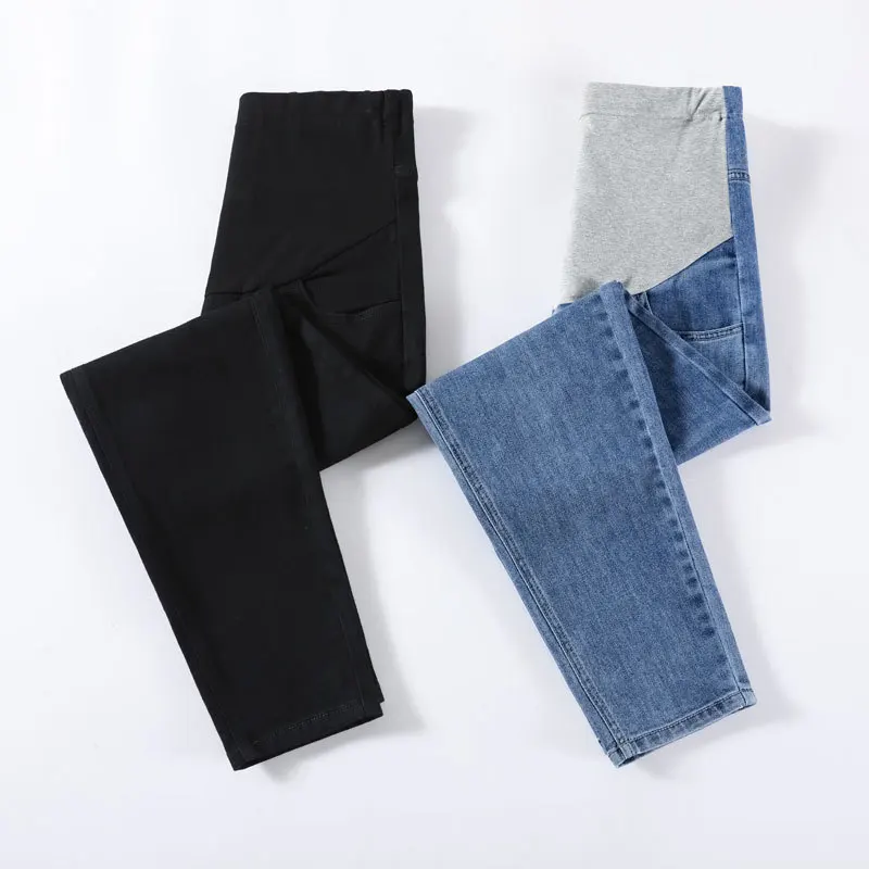 Pantalones de maternidad vaqueros de pierna ancha para primavera - imagen 5