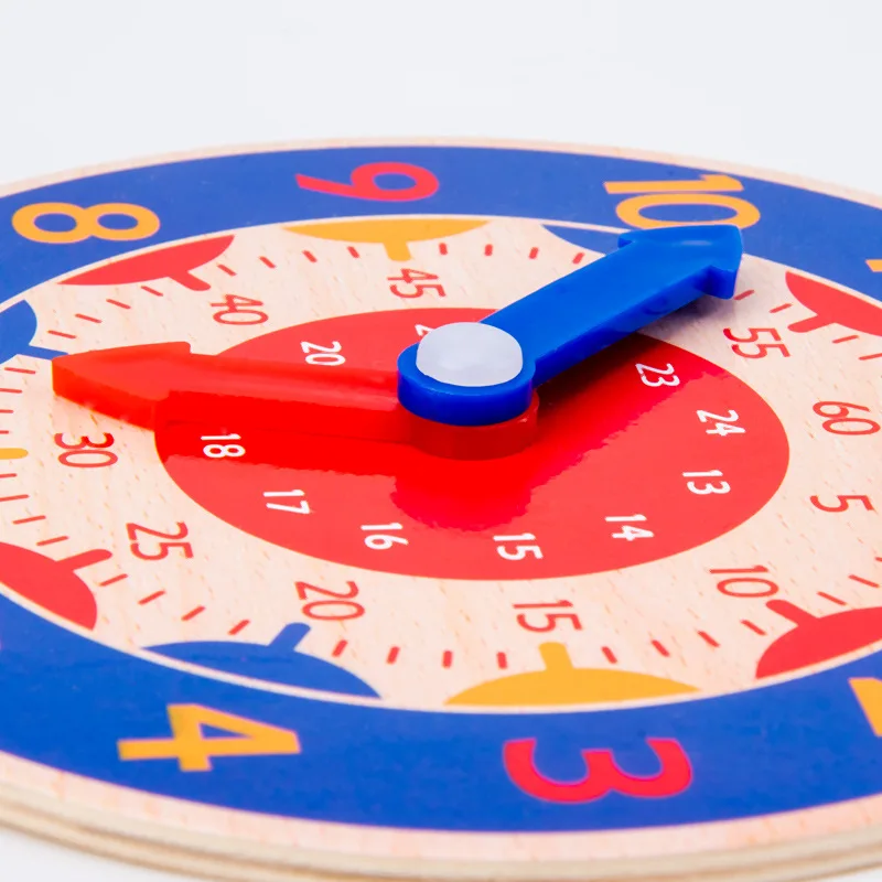 Reloj de madera Montessori para niños: horas y minutos educativos - imagen 2