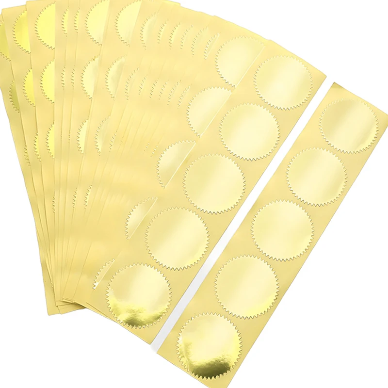 ZYF Pegatinas redondas doradas 45 mm para sobres e invitaciones