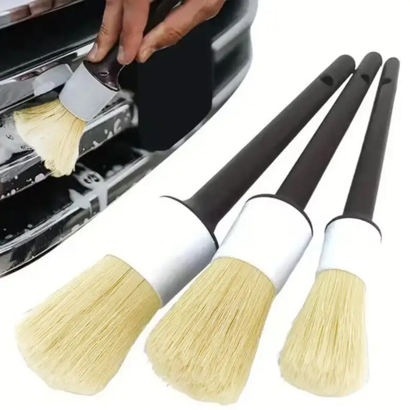 Cepillos para coche de cerdas de jabalí, multiuso interior - imagen 2
