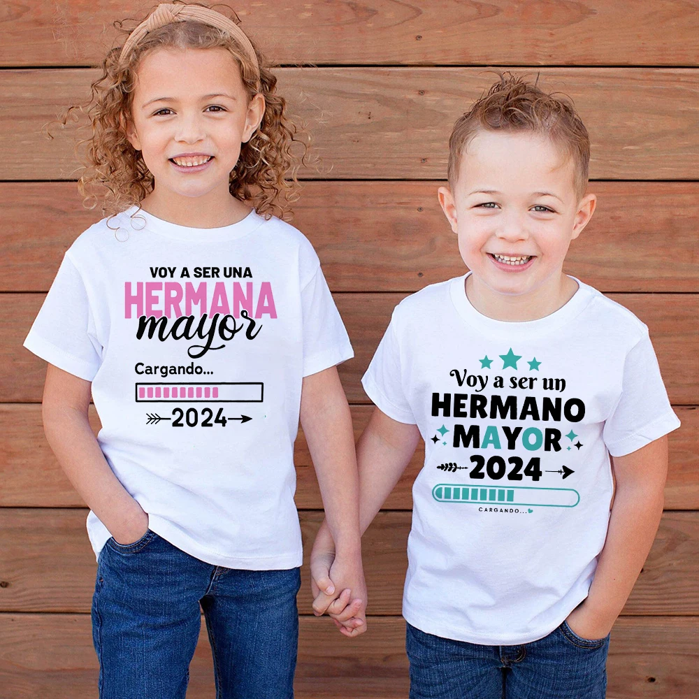 Camiseta anuncio hermano mayor 2024 - Estilo divertido para verano - imagen 3