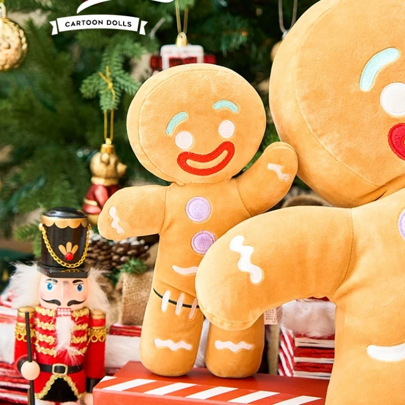 Peluche hombre de jengibre cojín suave de decoración navideña - imagen 2