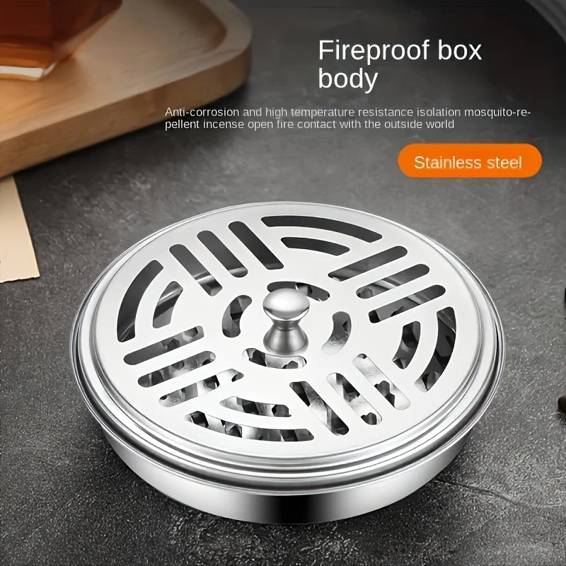 Caja para espirales antimosquitos de incienso con soporte metálico - imagen 3