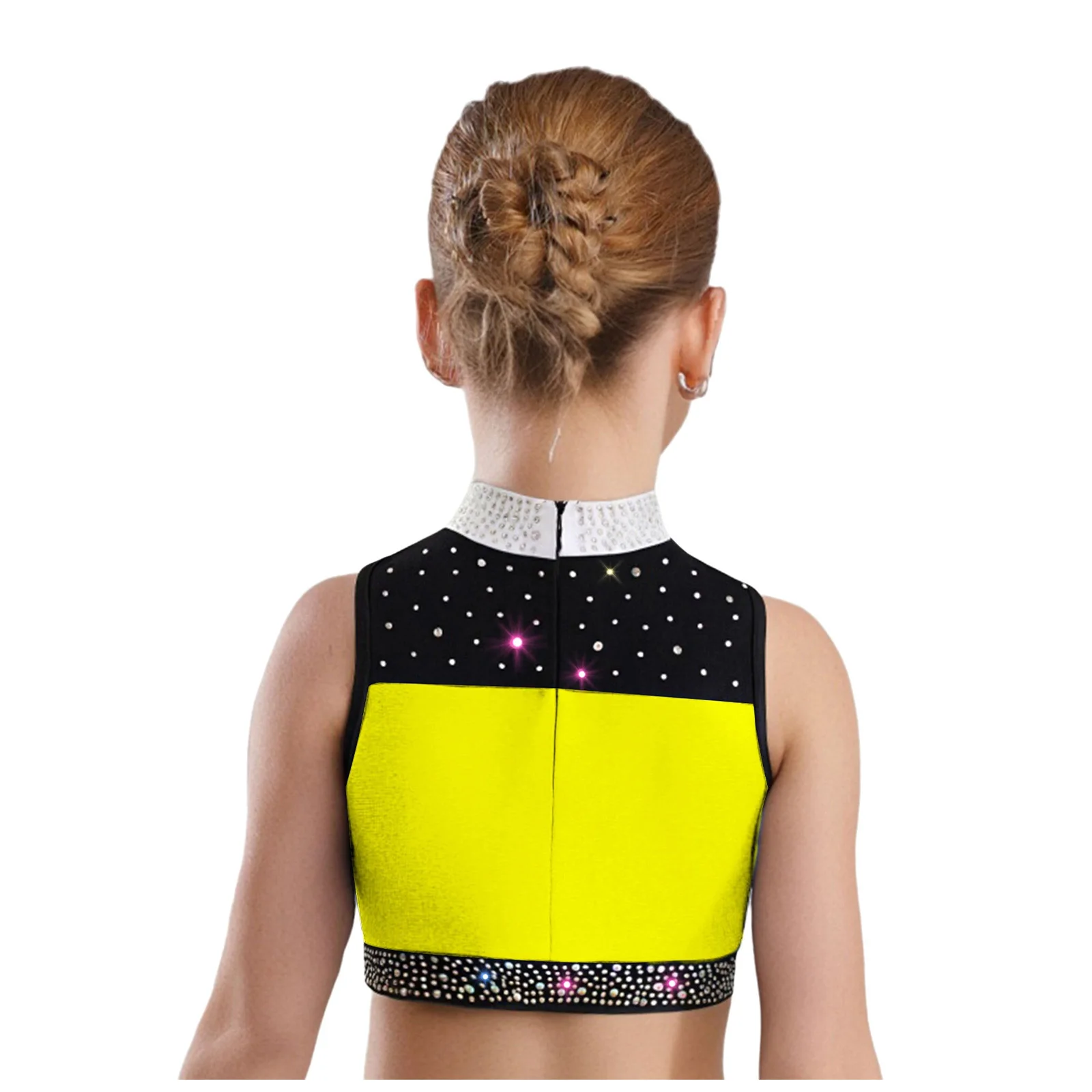 Cremallera invisible y detalles de strass